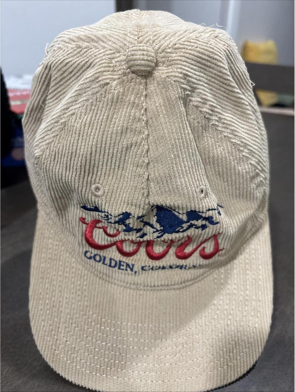 Coors Banquet Corduroy Snapback Hat Vintage Beer Golden Colorado Cap [COPY]